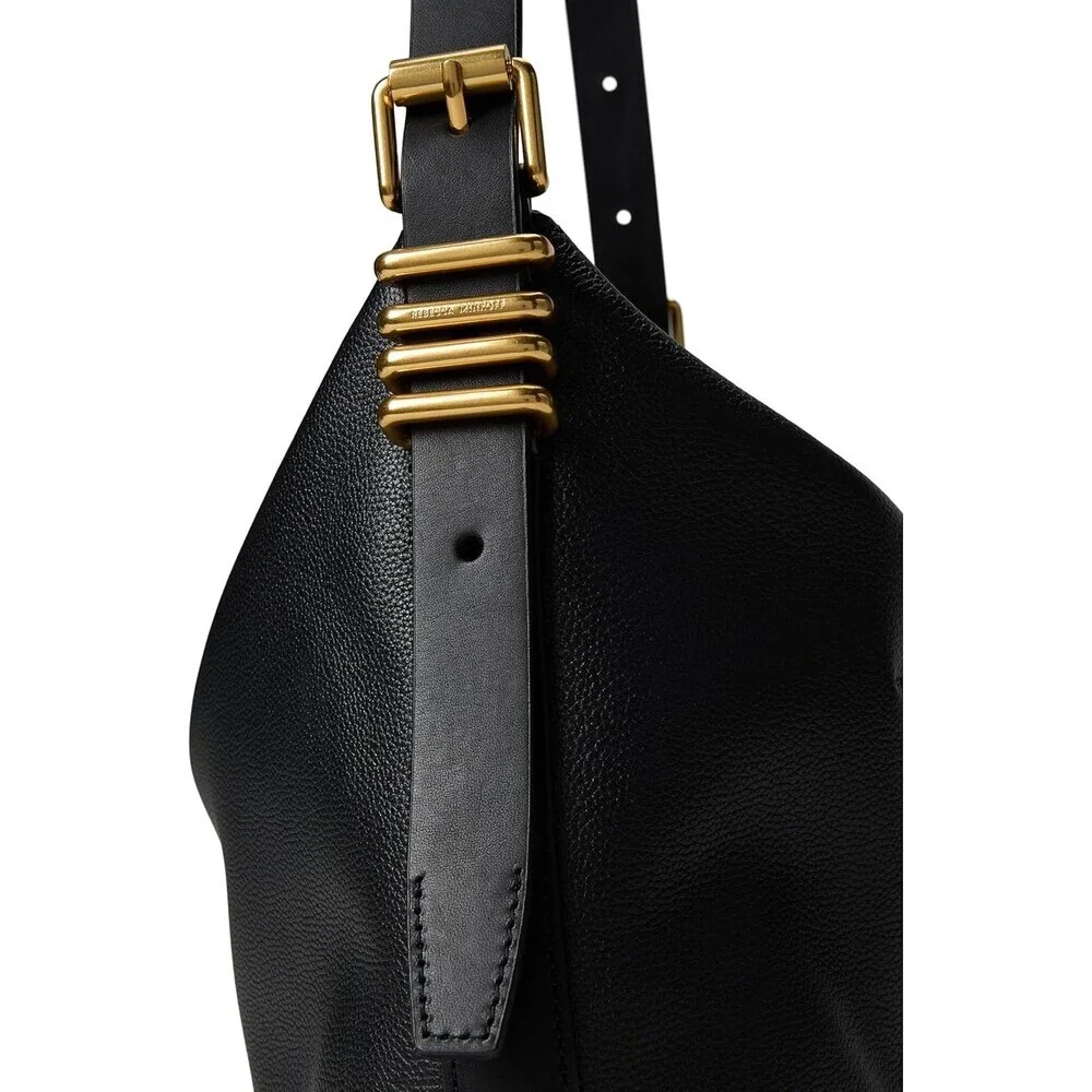 Rebecca Minkoff Buckle Up Shoulder Bag Womens OS Black Leather Adjustable RED424